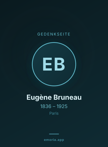 Gedenkportrait von Eugène Bruneau