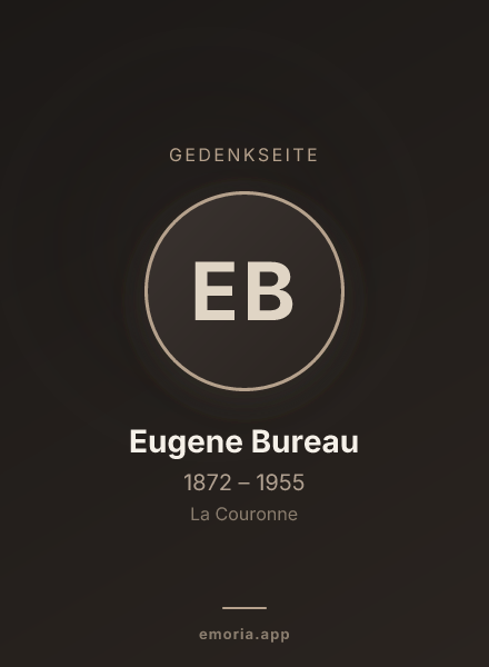 Gedenkportrait von Eugene Bureau