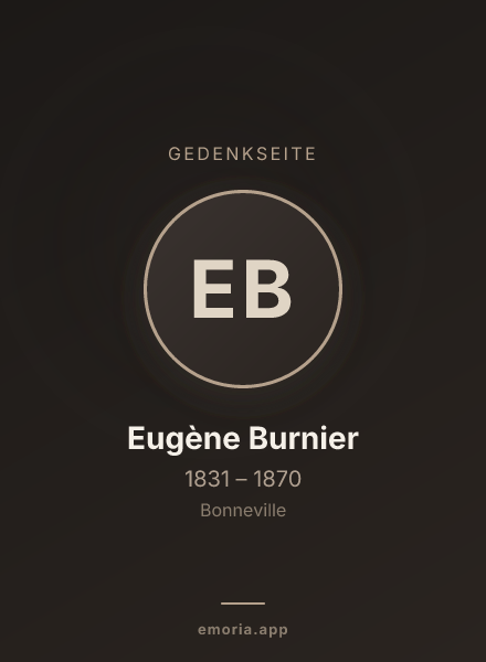 Gedenkportrait von Eugène Burnier
