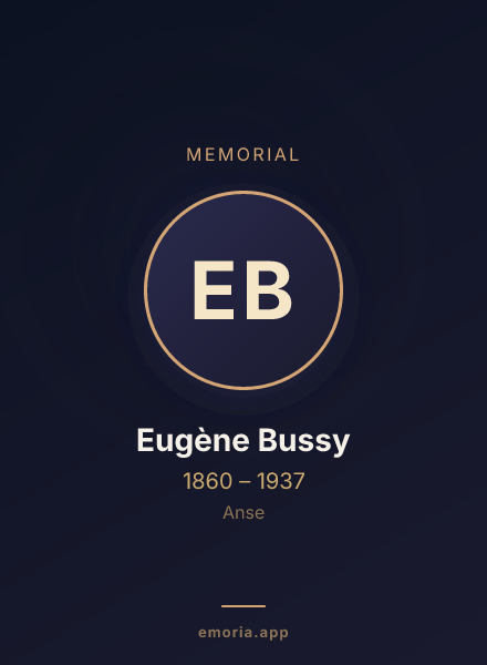 Memorial portrait of Eugène Bussy