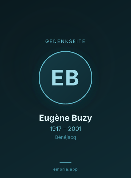 Gedenkportrait von Eugène Buzy