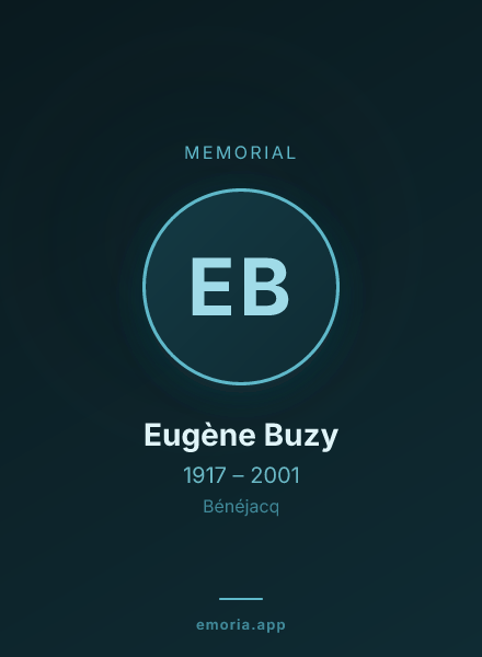 Memorial portrait of Eugène Buzy