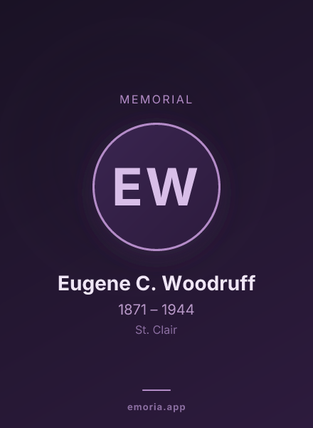 Memorial portrait of Eugene C. Woodruff