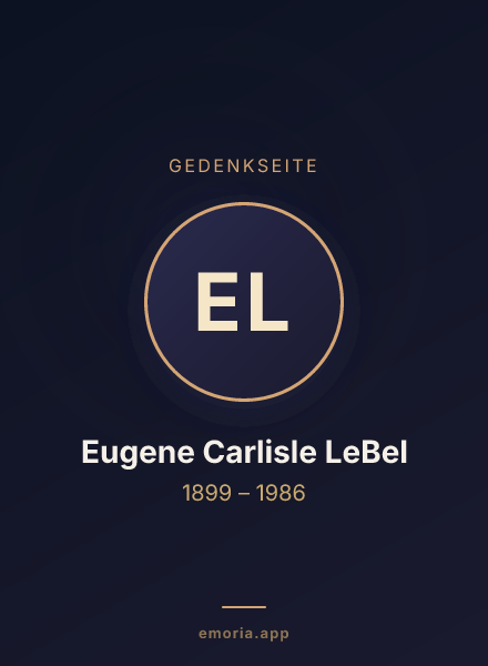 Gedenkportrait von Eugene Carlisle LeBel