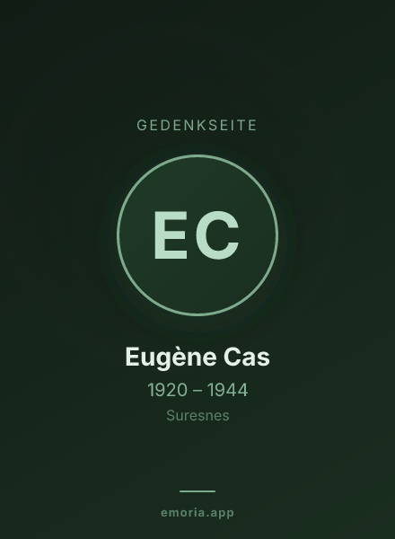 Gedenkportrait von Eugène Cas