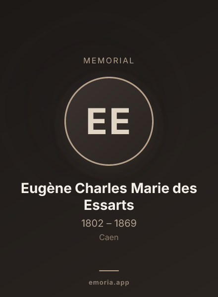 Memorial portrait of Eugène Charles Marie des Essarts