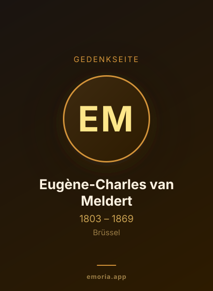 Gedenkportrait von Eugène-Charles van Meldert