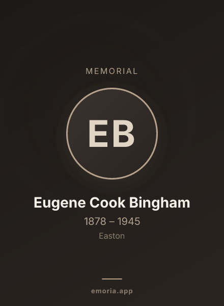 Memorial portrait of Eugene Cook Bingham