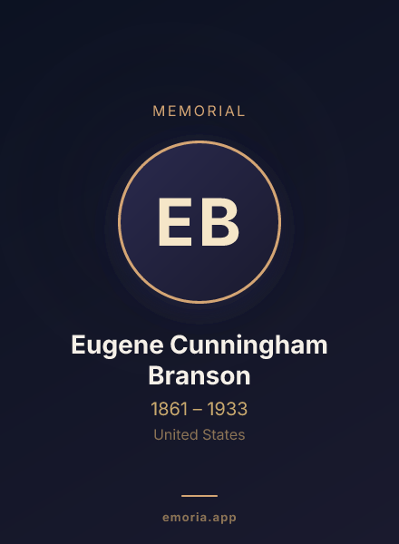 Memorial portrait of Eugene Cunningham Branson