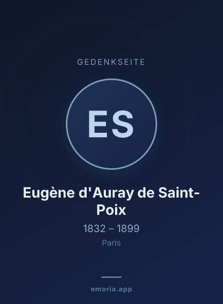 Gedenkportrait von Eugène d'Auray de Saint-Poix