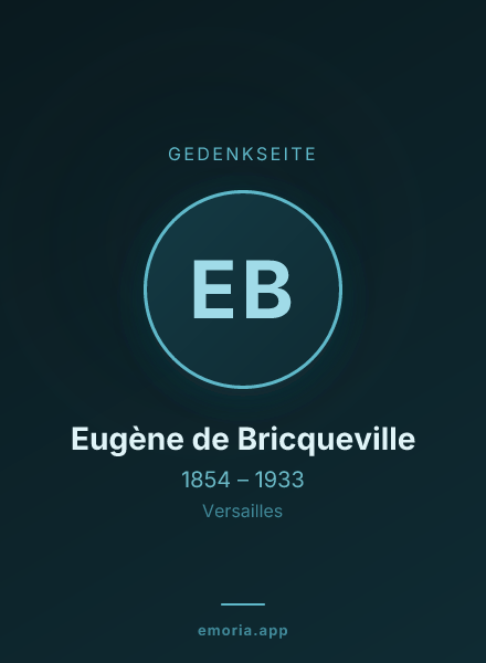 Gedenkportrait von Eugène de Bricqueville