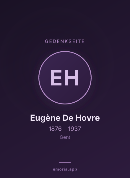 Gedenkportrait von Eugène De Hovre