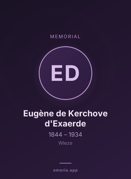 Memorial portrait of Eugène de Kerchove d'Exaerde