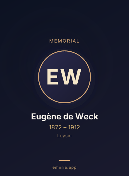 Memorial portrait of Eugène de Weck