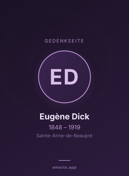 Gedenkportrait von Eugène Dick