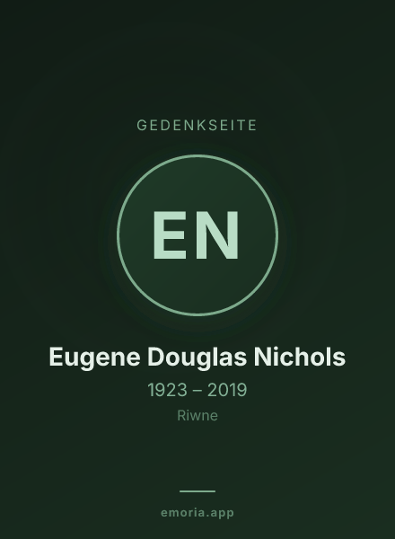 Gedenkportrait von Eugene Douglas Nichols