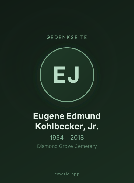 Gedenkportrait von Eugene Edmund Kohlbecker, Jr.