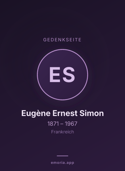 Gedenkportrait von Eugène Ernest Simon