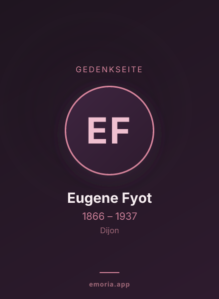 Gedenkportrait von Eugene Fyot