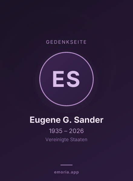Gedenkportrait von Eugene G. Sander