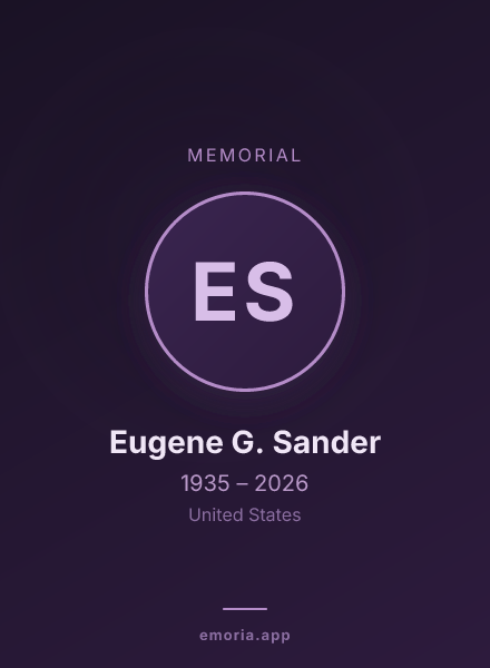 Memorial portrait of Eugene G. Sander