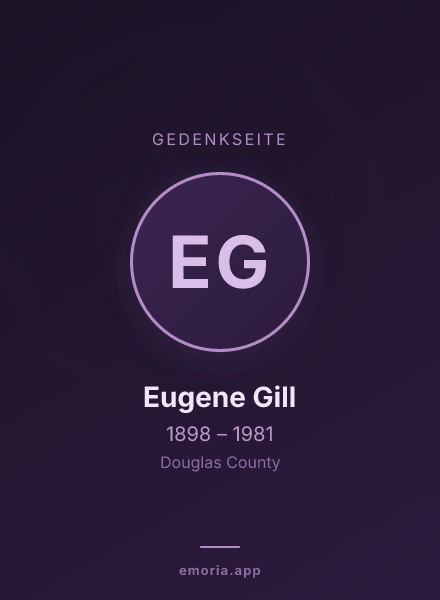 Gedenkportrait von Eugene Gill