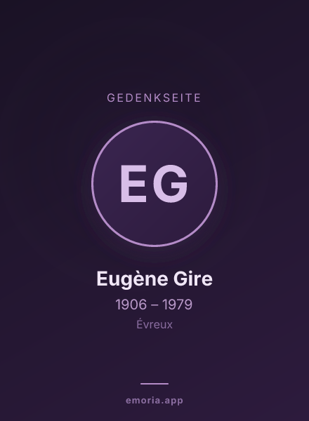 Gedenkportrait von Eugène Gire