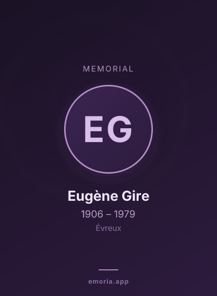 Memorial portrait of Eugène Gire