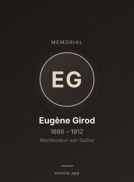Memorial portrait of Eugène Girod