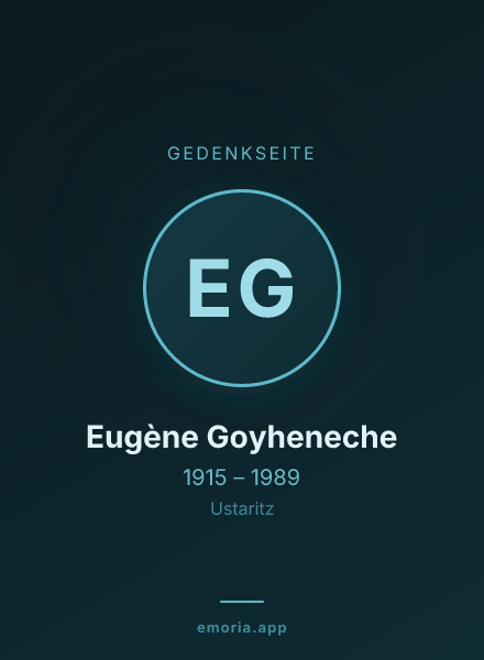 Gedenkportrait von Eugène Goyheneche
