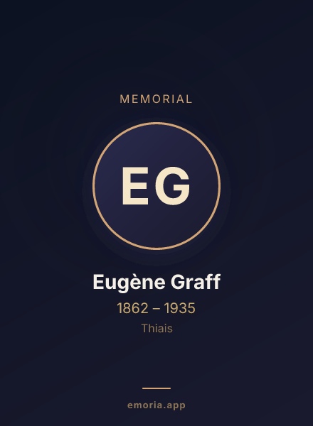 Memorial portrait of Eugène Graff