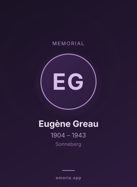 Memorial portrait of Eugène Greau