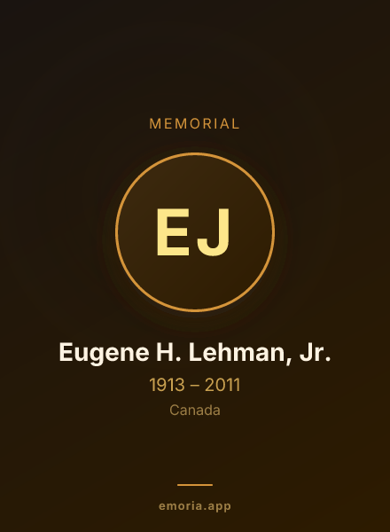Memorial portrait of Eugene H. Lehman, Jr.