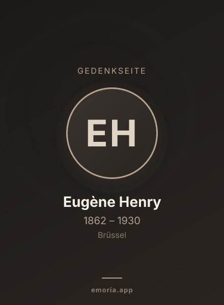 Gedenkportrait von Eugène Henry