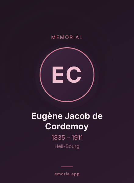 Memorial portrait of Eugène Jacob de Cordemoy
