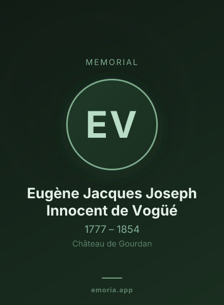 Memorial portrait of Eugène Jacques Joseph Innocent de Vogüé