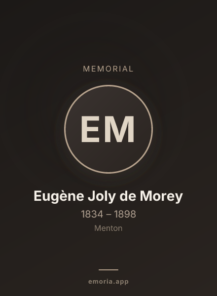 Memorial portrait of Eugène Joly de Morey