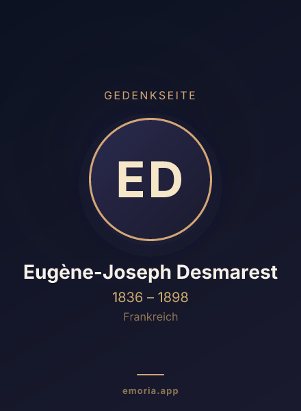 Gedenkportrait von Eugène-Joseph Desmarest