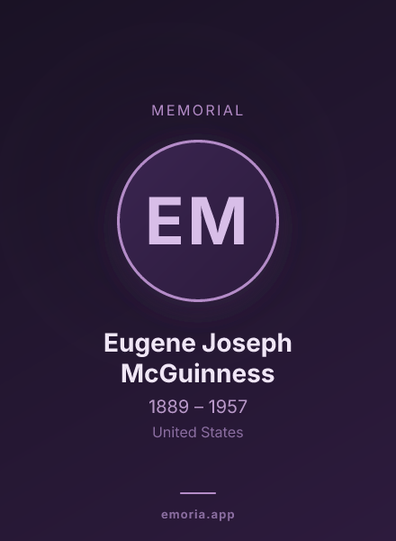 Memorial portrait of Eugene Joseph McGuinness