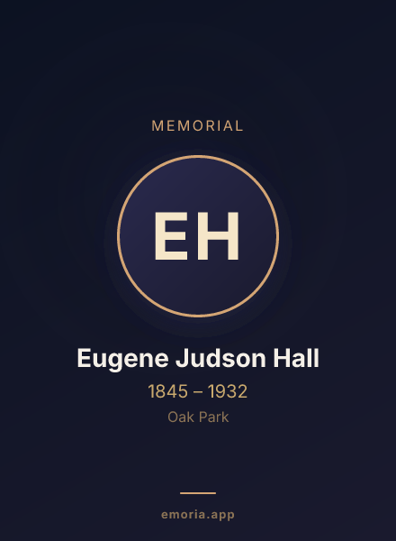 Memorial portrait of Eugene Judson Hall