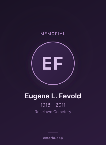 Memorial portrait of Eugene L. Fevold
