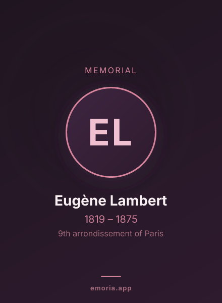 Memorial portrait of Eugène Lambert