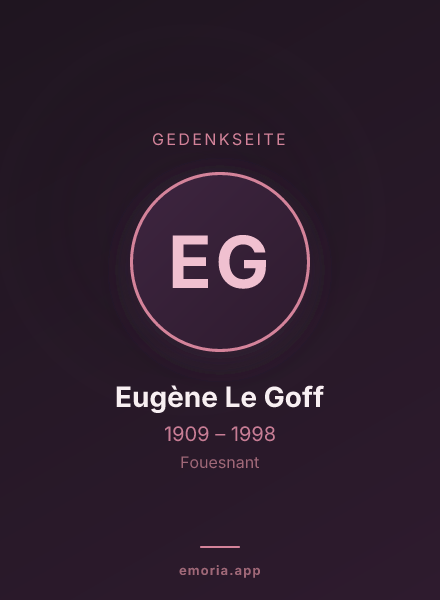 Gedenkportrait von Eugène Le Goff