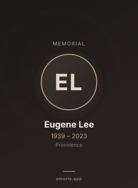 Memorial portrait of Eugene Lee