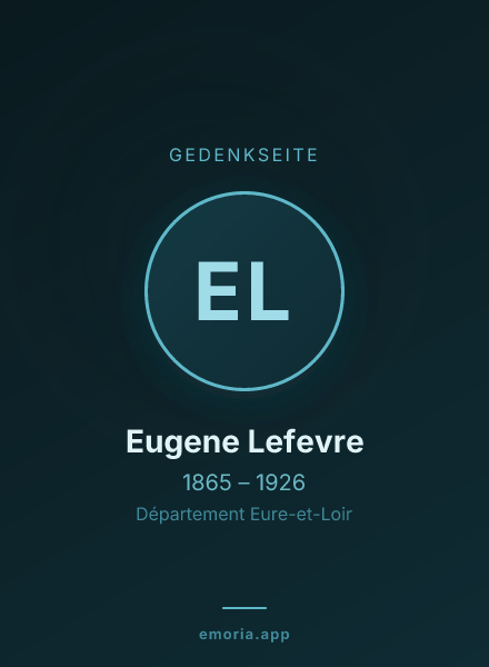 Gedenkportrait von Eugene Lefevre