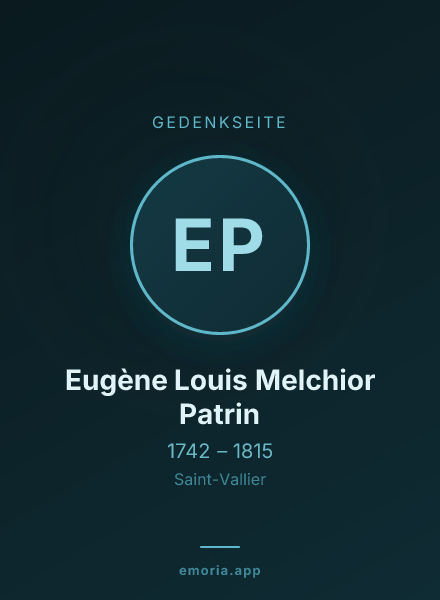 Gedenkportrait von Eugène Louis Melchior Patrin