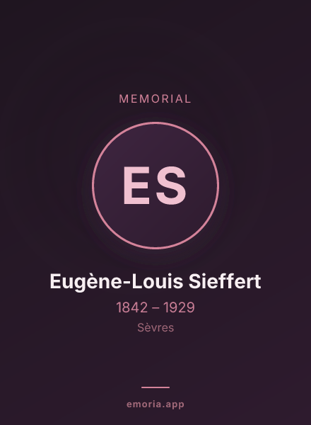 Memorial portrait of Eugène-Louis Sieffert