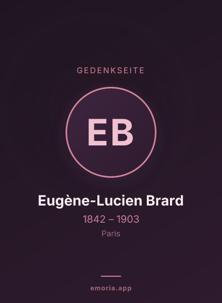 Gedenkportrait von Eugène-Lucien Brard