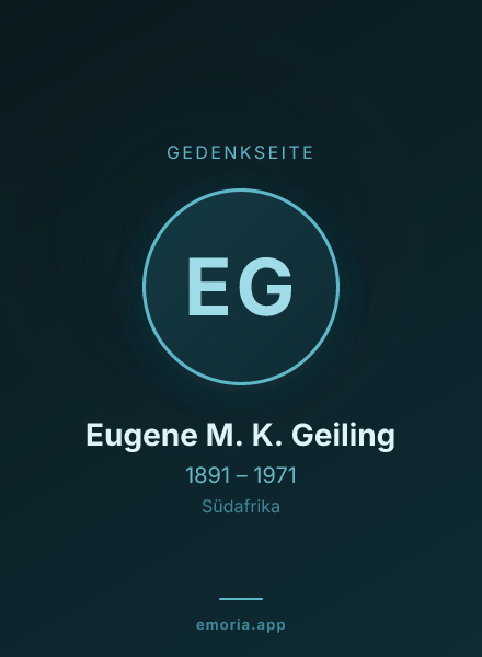 Gedenkportrait von Eugene M. K. Geiling