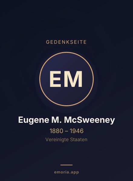 Gedenkportrait von Eugene M. McSweeney